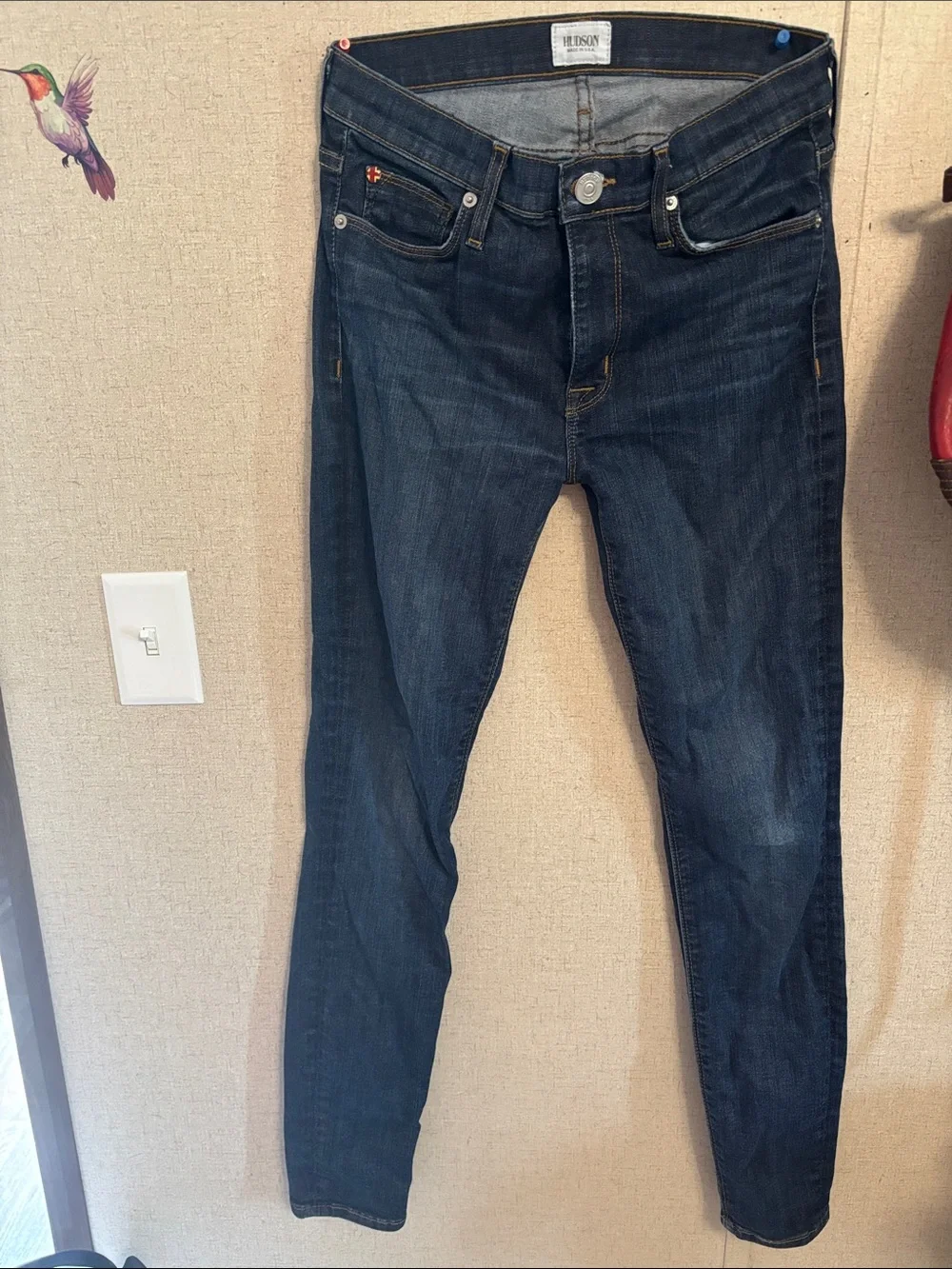 Hudson Dark Wash Skinny Jeans - Dark Blue
